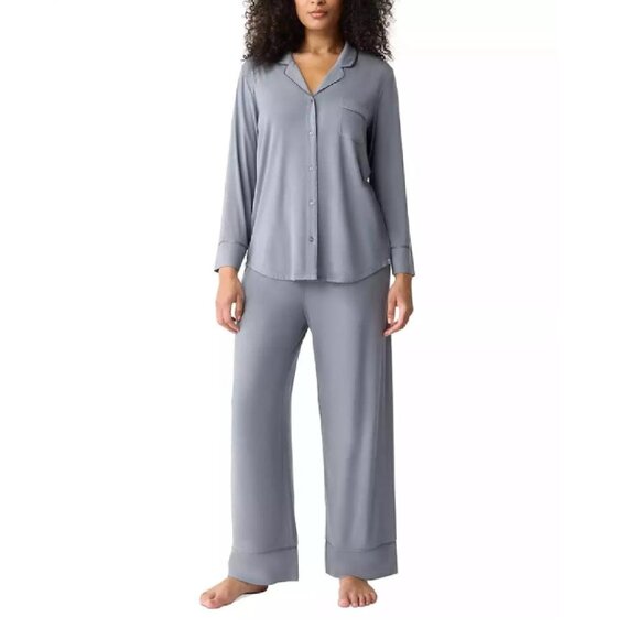 Sz XL new GapBody Women's Jersey Long-Sleeve Pajama Set - Solid Grey - Picture 4 of 4